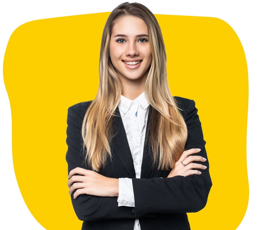 Afrikaans interpreter confidently smiling wearing a headset with crossed arms