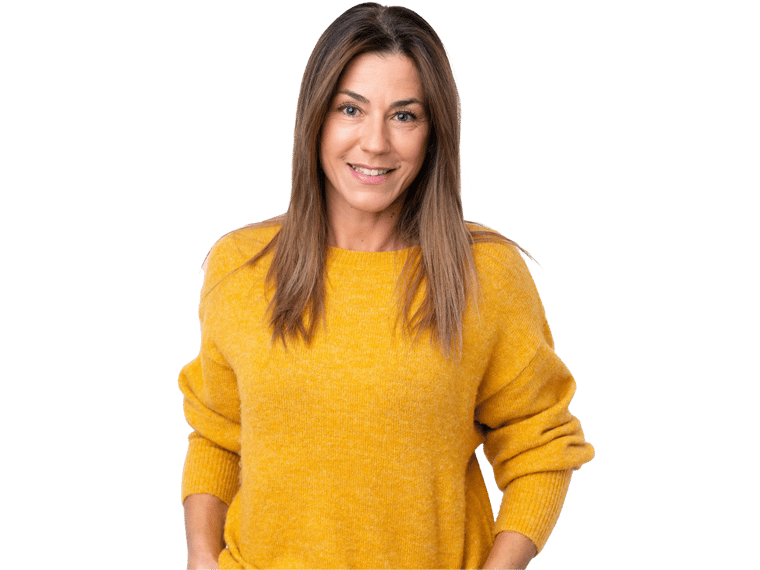 Belarusian translation services, Middle age caucasian woman isolated on white background laughing