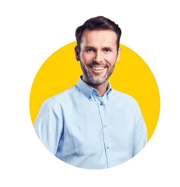 Belgian dutch translations UK, Portrait of handsome man in shirt smiling isolated.