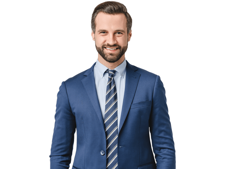 British Council translation Services expert in formal suit looking at camera smiling