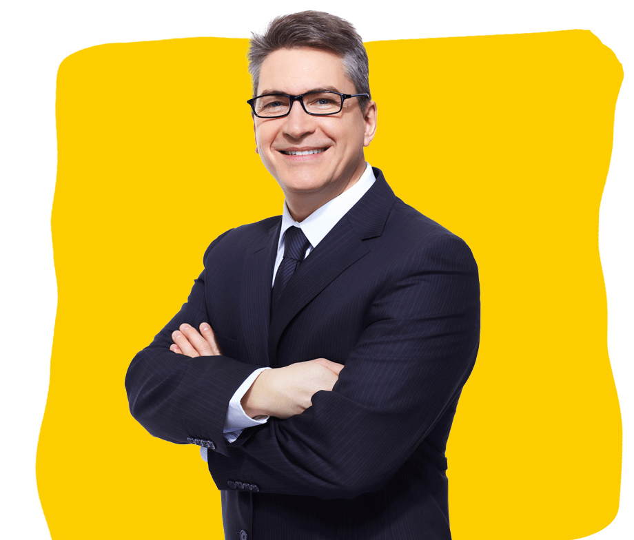 English localisation company UK, Handsome Business man isolated over white background.