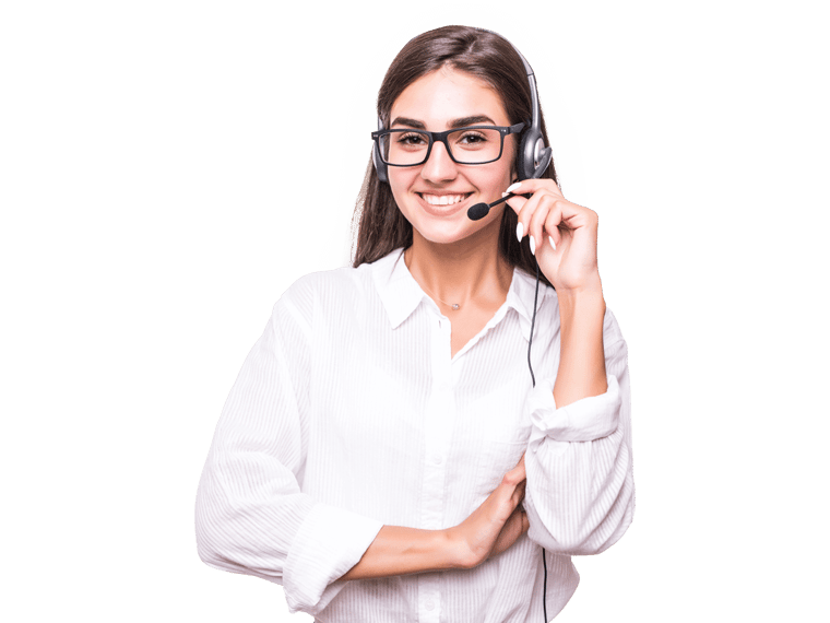 Farsi interpreting services smiling woman wearing a headset