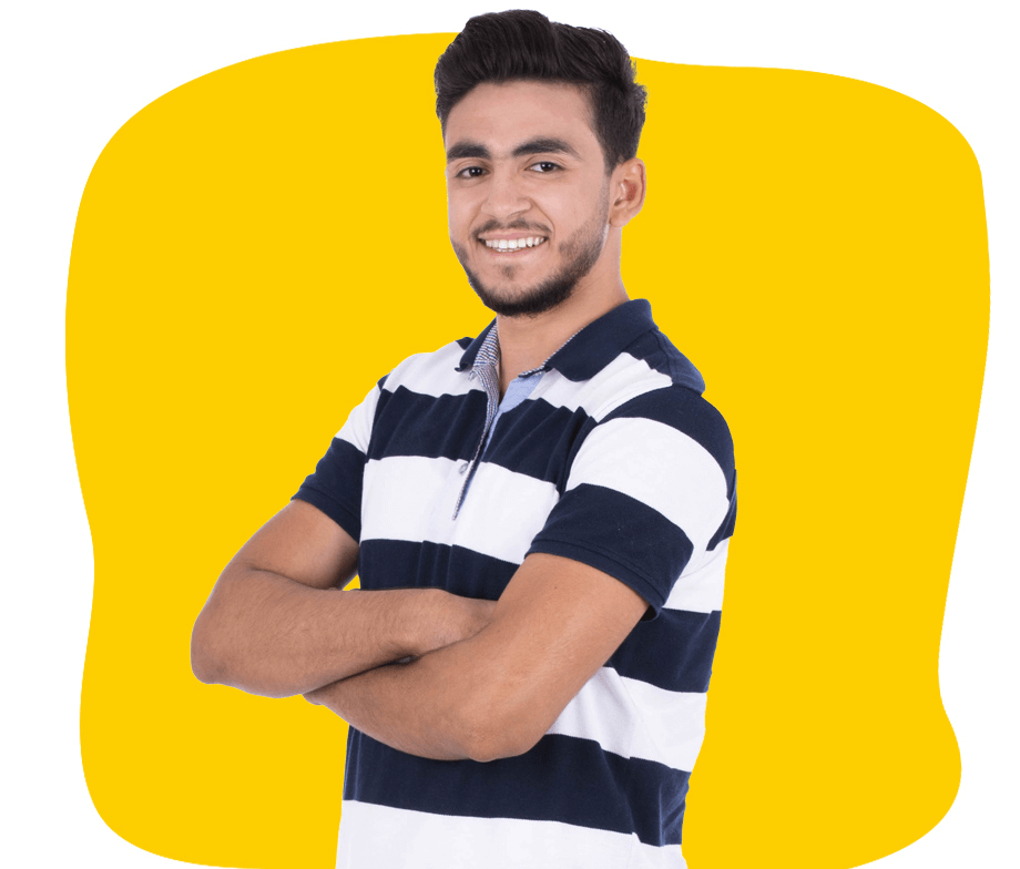 Farsi Proofreading Services,A young boy wearing a T-shirt, smiling confidently with his arms folded.