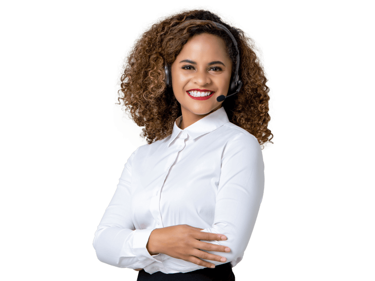 Fijian interpreting services smiling woman wearing a headset