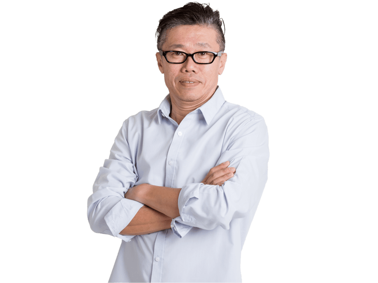 Certified Filipino translation Expert in white polo with glasses