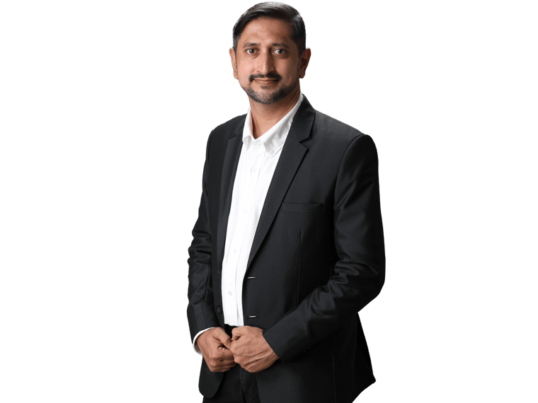 Hindi translation services, Hindi translation services, Portrait of handsome Indian business man smiling, standing on dark gray background