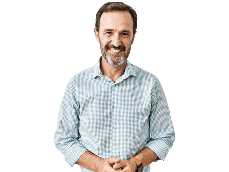 Informed consent forms (icf) translation services,Middle age hispanic man with beard standing with hands together and crossed fingers