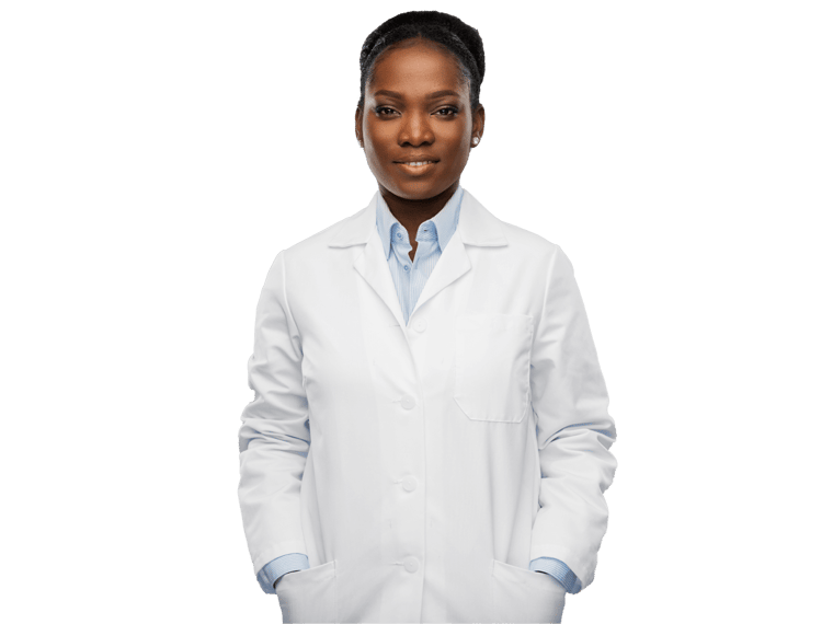 Life sciences translation services,Life sciences translation services, medicine, profession and healthcare concept - smiling african american female doctor or scientist