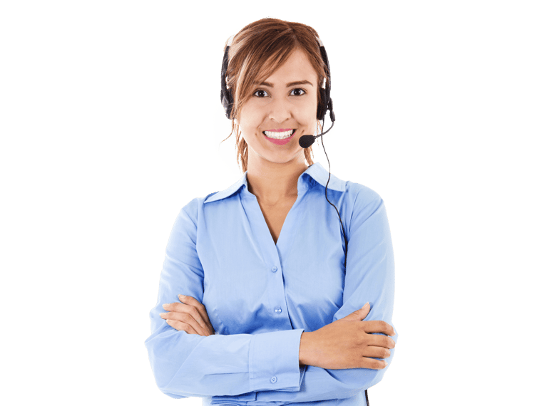 Moldovan interpreting services Smiling woman with headset