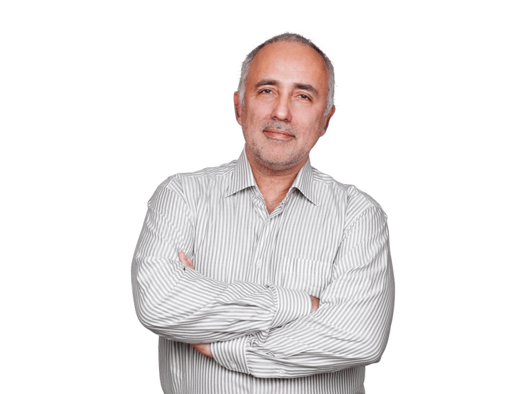 No impediment translation services confident man stands with arms crossed