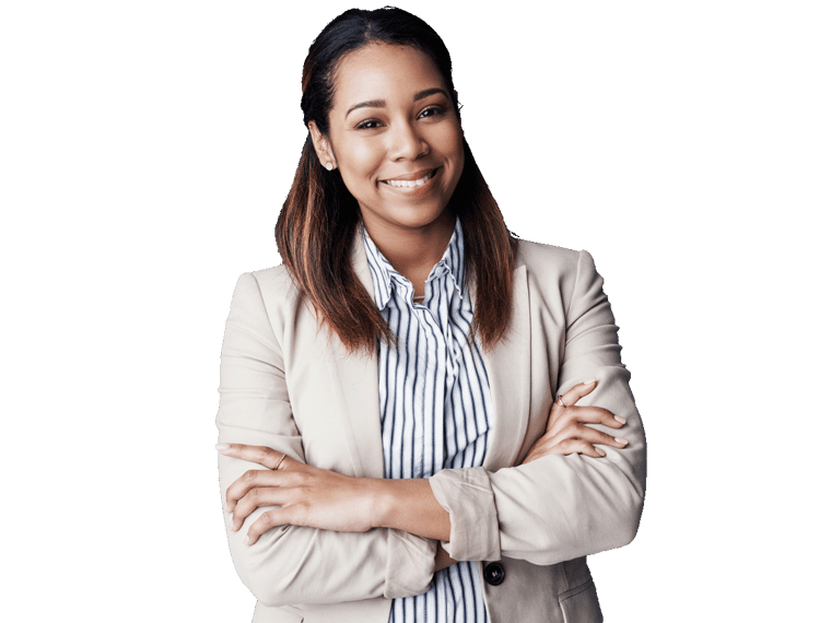 Power of Attorney Translation Service, A Business woman smiling and folding her hands wearing a coat