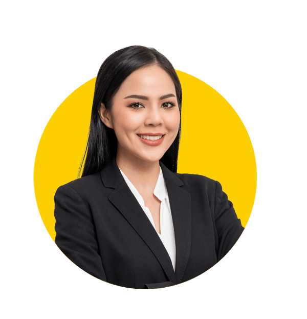 Mandarin translation services by Absolute Translations, attractive young Asian businesswoman standing with arms crossed.
