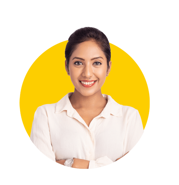 Professional Punjabi translation services by Absolute Translations, cheerful young Indian businesswoman isolated on white