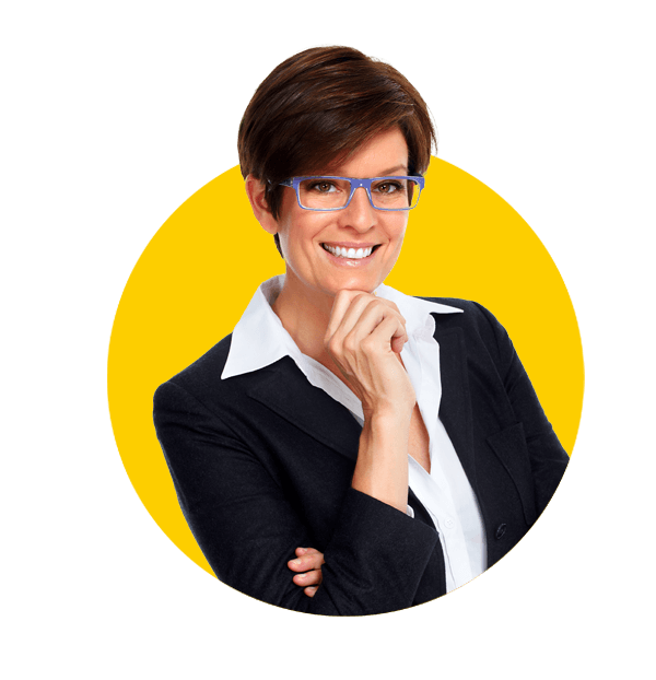 Professional voice over services by Absolute translation services, Beautiful mature business woman isolated over white background.