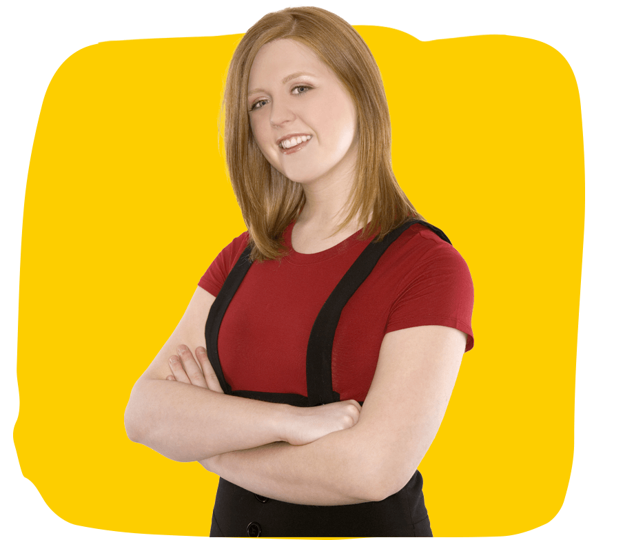 Gaelic Scottish Translation Services, A beautiful girl wearing a red dress, smiling.