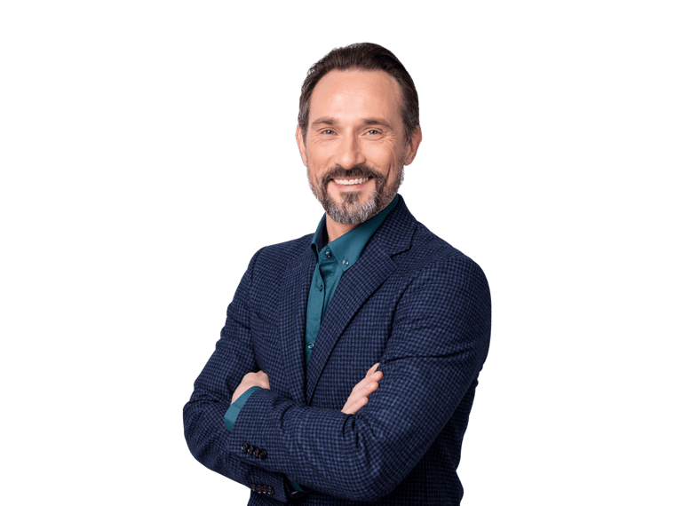 Travel and tourism translation services UK Gentleman With folding hands and smiling face 