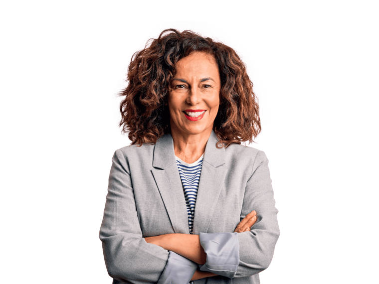 Universities Translation Services woman with curly hair wearing a grey jacket