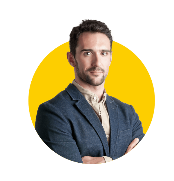 Armenian translations UK, Portrait of young business woman with arms crossed.