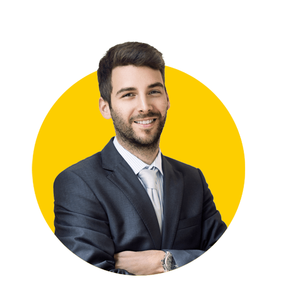 Bolivian spanish translations, Happy smiling businessman  isolated on white background.