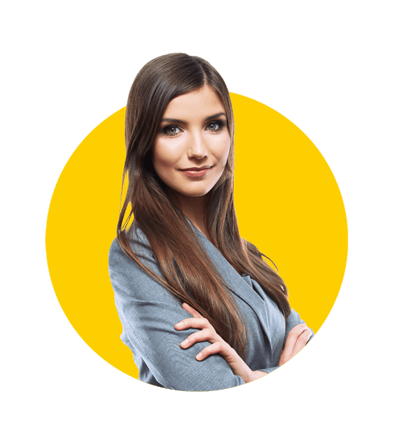 Brazilian portuguese translations, Business woman portrait . Crossed arms  ..