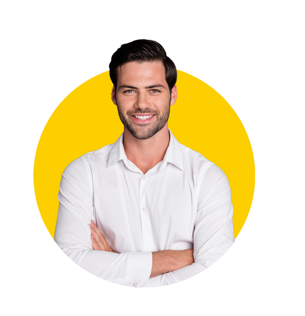 Chemical translations uk, Photo of young macho business man employer meet colleagues corporate seminar friendly smiling