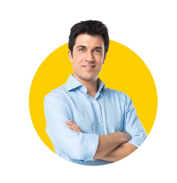 Croatian translation services, Happy Young Man With Arm Crossed Isolated On White Background.