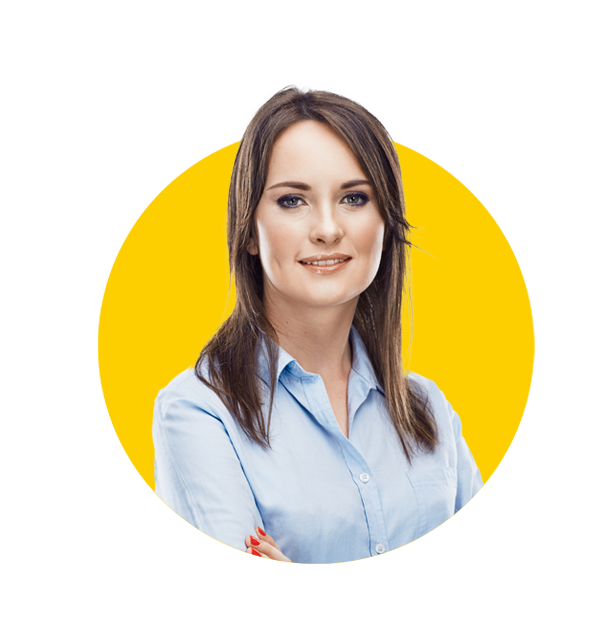 Danish translation services, Portrait of business woman . Isolated portrait .