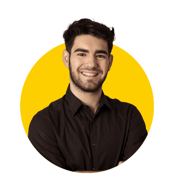 Flemish translation services by Absolute Translations, stylish young man in casual clothes, looking confident and fashionable.