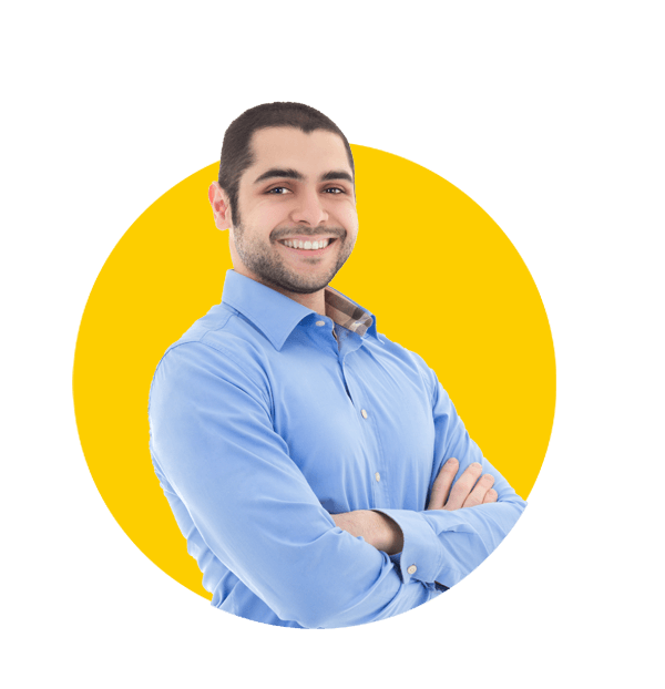 Import export translations uk, portrait of handsome arabic business man isolated on white background.