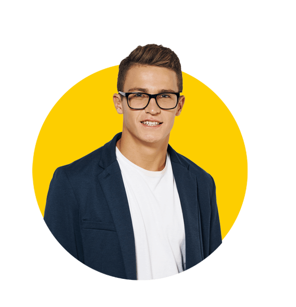 Marketing translations uk, business man looking at the camera, studio                               