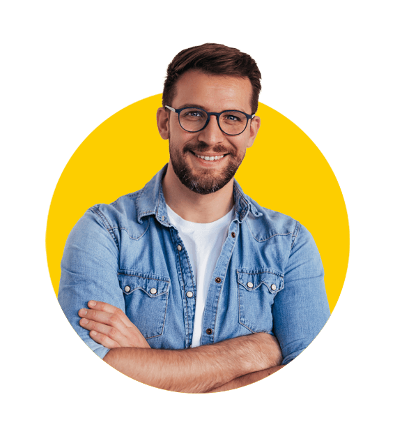Mining translations uk, Isolated shot of young handsome man with beard, wearing casual clothes, posing in studio on white background.
