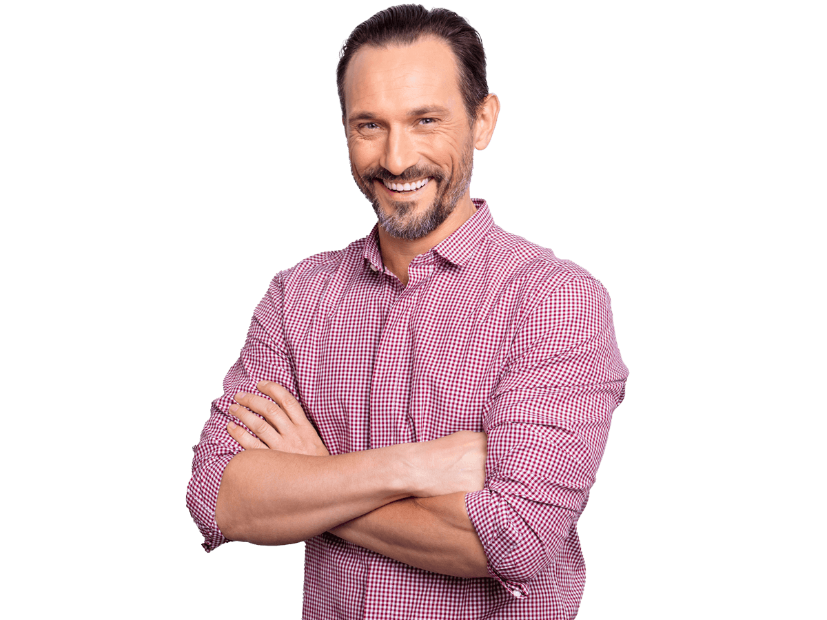 Argentinian spanish translation services expert smiling with folded arms