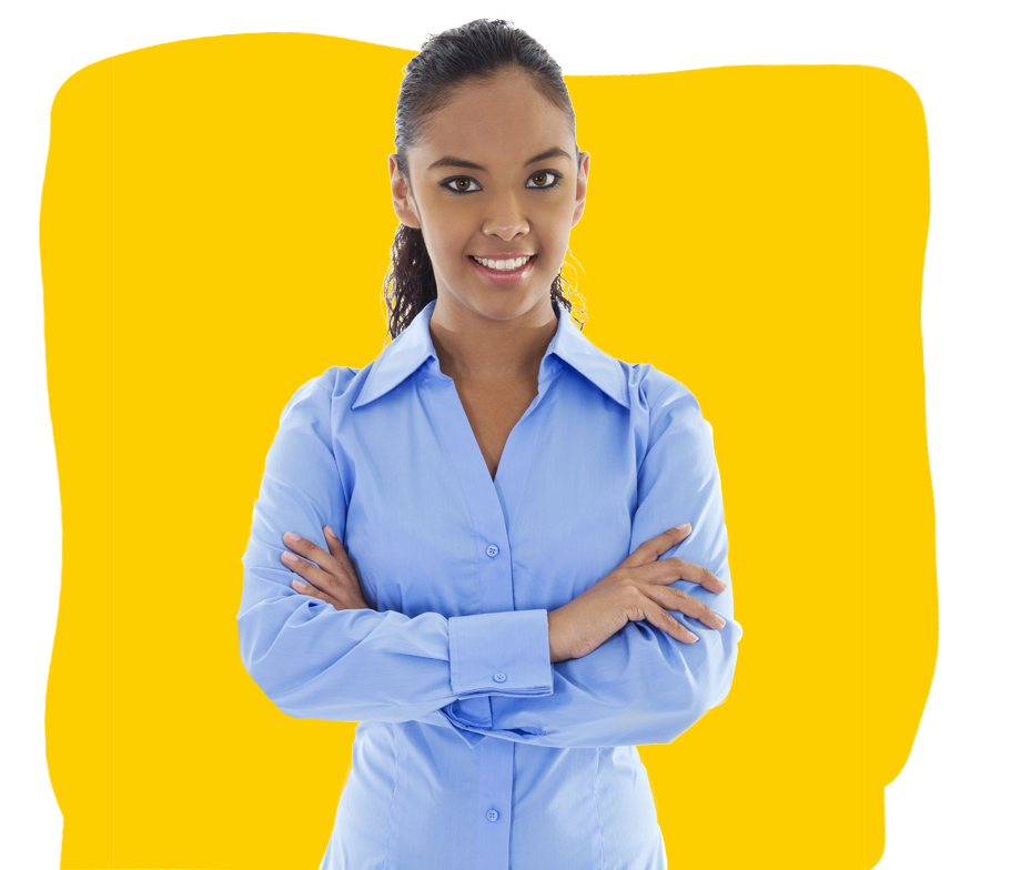 Certified Tigrinya translator wearing a blue shirt and smiling at the camera