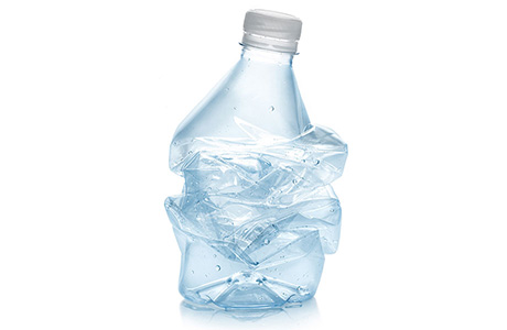 Plastic Blue Bottle Symbol for Environmental Translation Services
