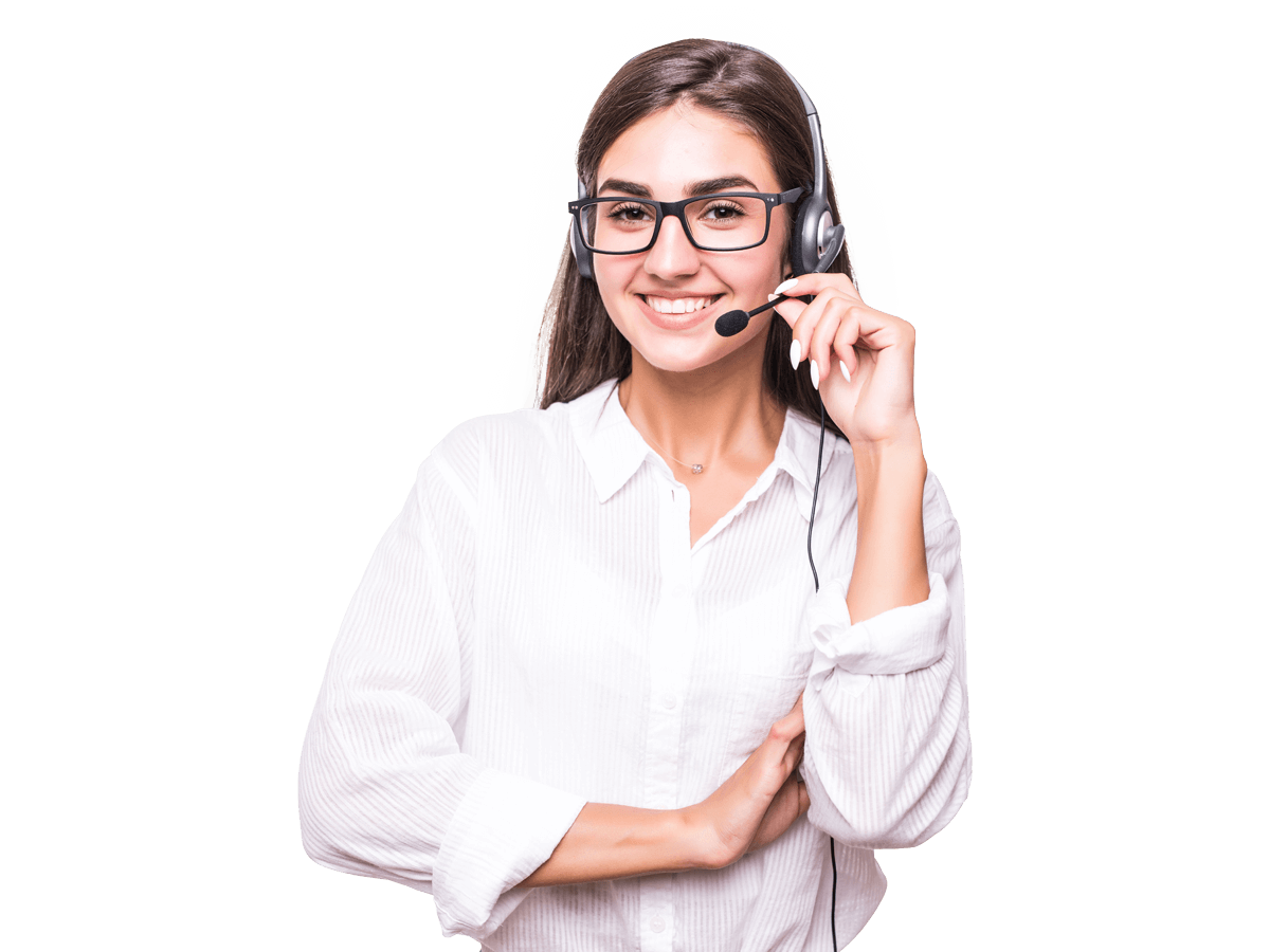 Farsi interpreting services smiling woman wearing a headset