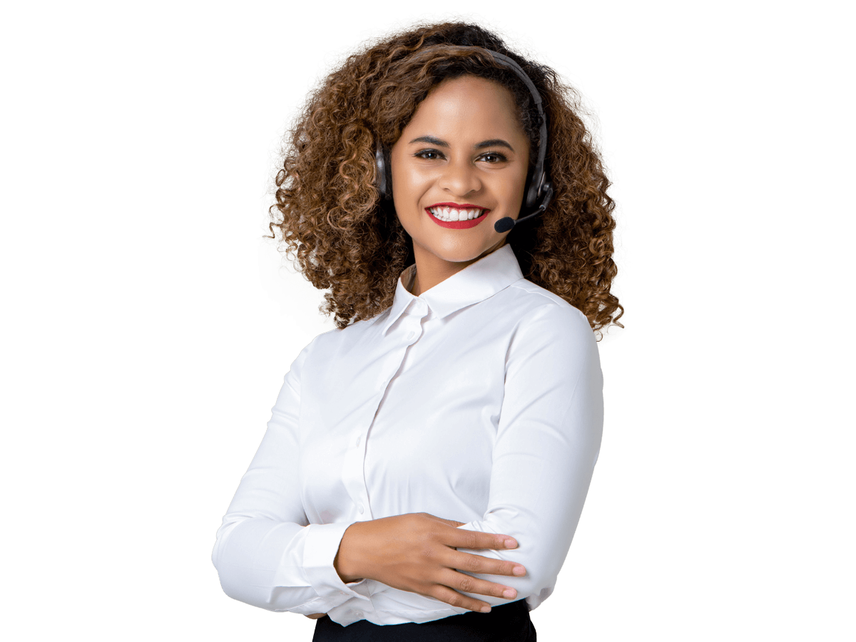 Fijian interpreting services smiling woman wearing a headset