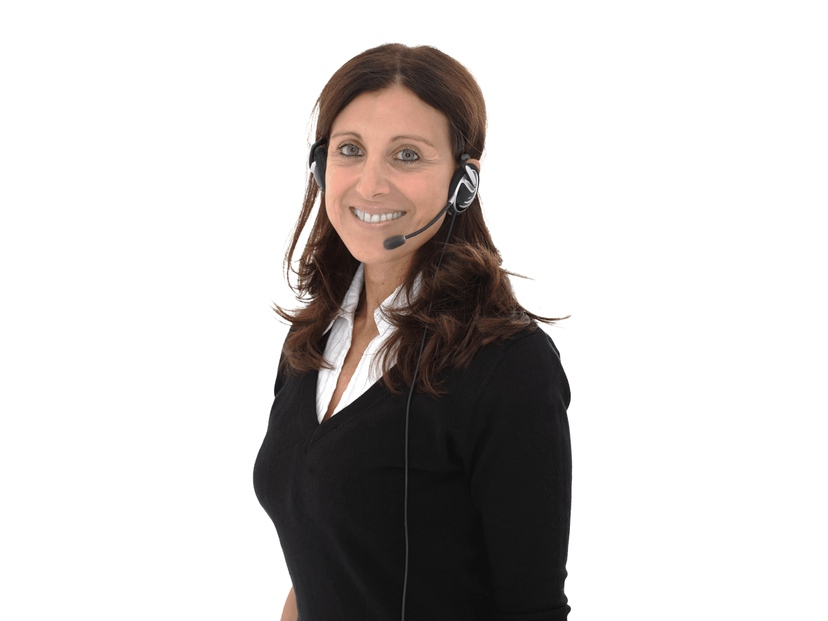 Luxembourgian interpreting services woman wearing a headset and smiling