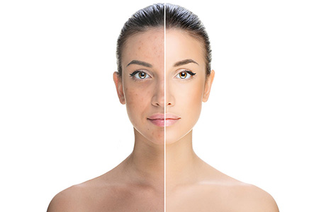 Cosmetics Translation Services Professional Split Makeup Face